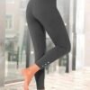 Casual Plain High Waist Cropped Skinny Legging