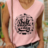 Women’s Every Day Is Self-Care Day Good Vibes Cotton Tank Top